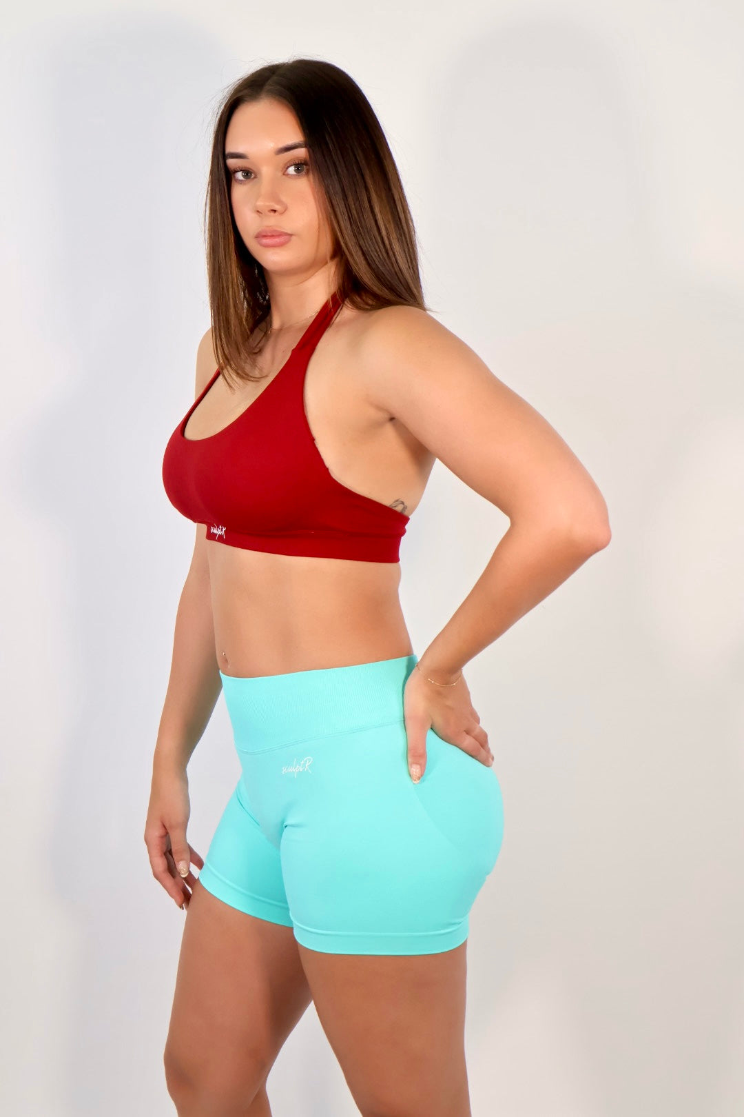 Turquoise Elevated Scrunch Short