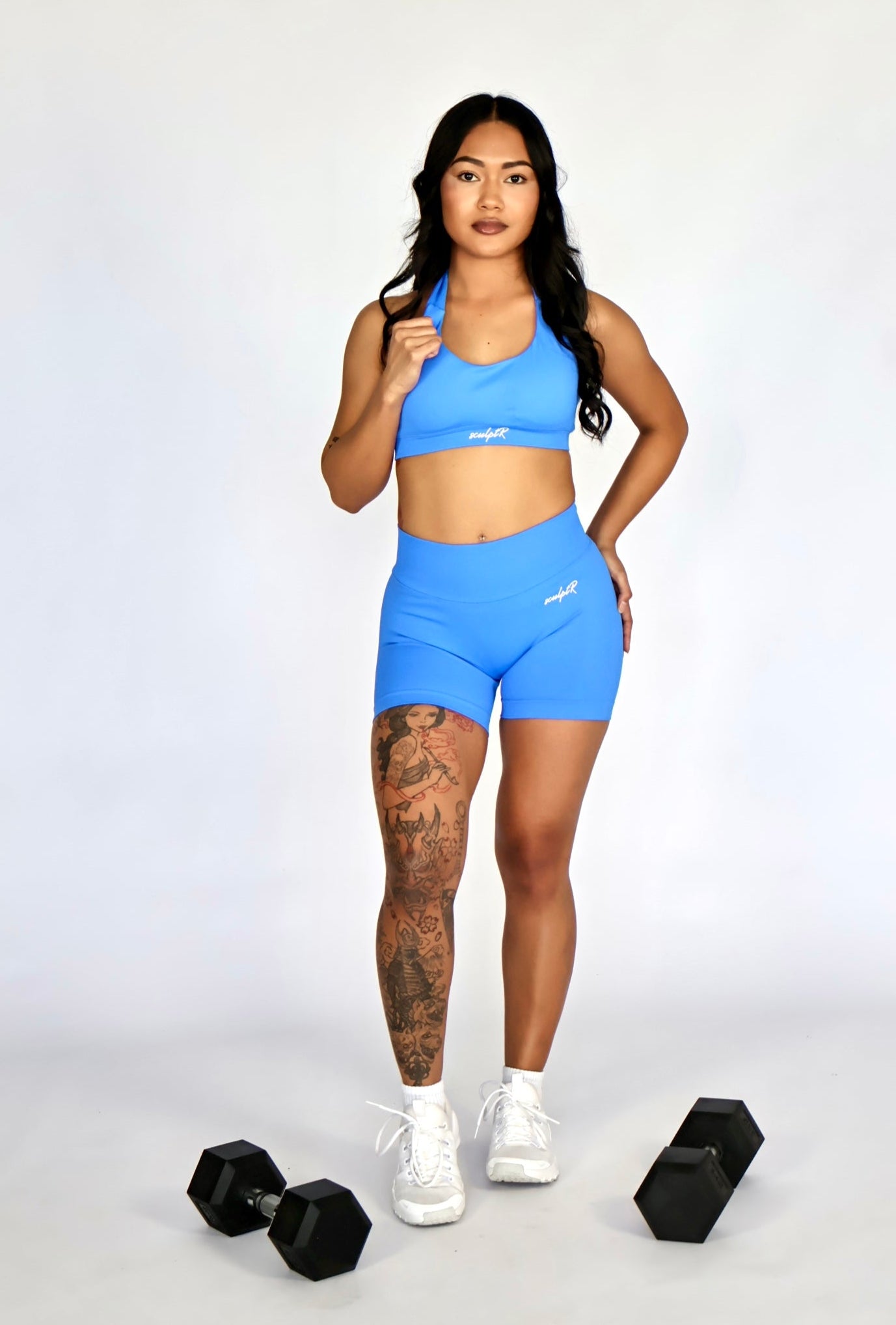 Cobalt Blue Elevated Scrunch Short