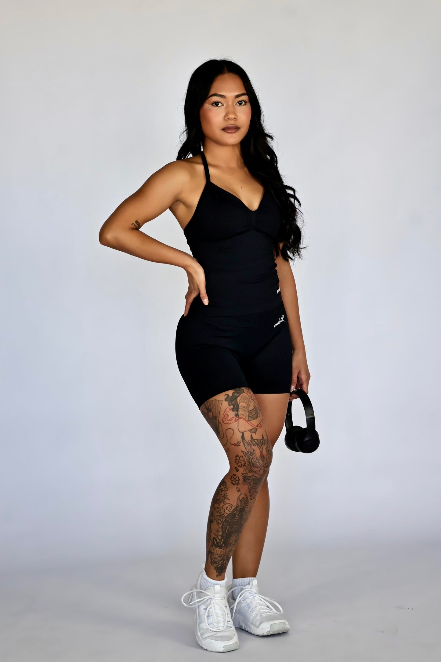 Black Elevated Scrunch Short