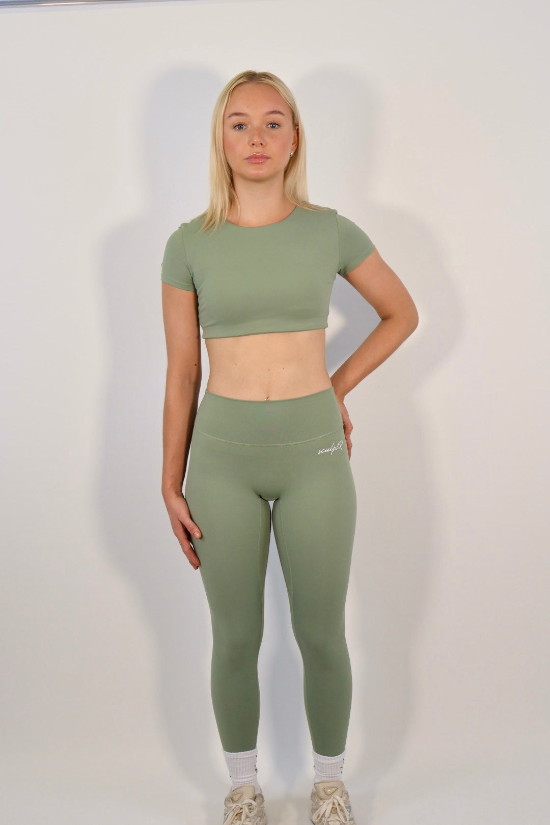 Pastel Green Short Sleeve Legging Set
